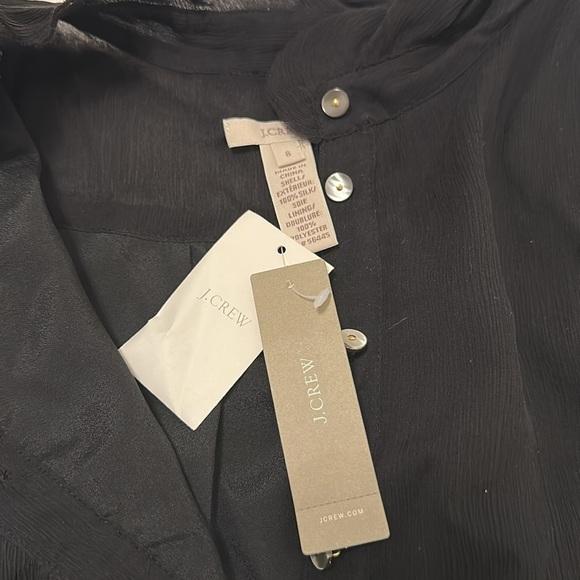 NWT J.CREW ‘Natasha Silk Ruffle Sleeveless Blouse’ 100% Silk Top Size 8 - Picture 12 of 13